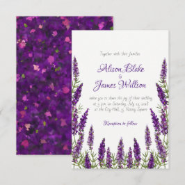 Provence lavander violet Hochzeit Einladung