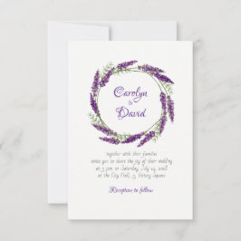 Provence lavander violet Hochzeit Einladung
