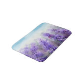 Provence Lavendel: Vintages Wasserfarbfeld Badematte (Schrägansicht)