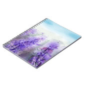 Provence Lavendel: Vintages Wasserfarbfeld Notizblock (Linke Seite)