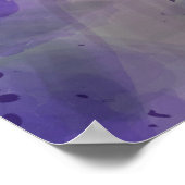 Provence Lavendel: Vintages Wasserfarbfeld Poster (Ecke)
