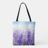 Provence Lavendel: Vintages Wasserfarbfeld Tasche (Rückseite)