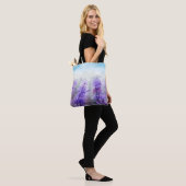Provence Lavendel: Vintages Wasserfarbfeld Tasche (Am Model)