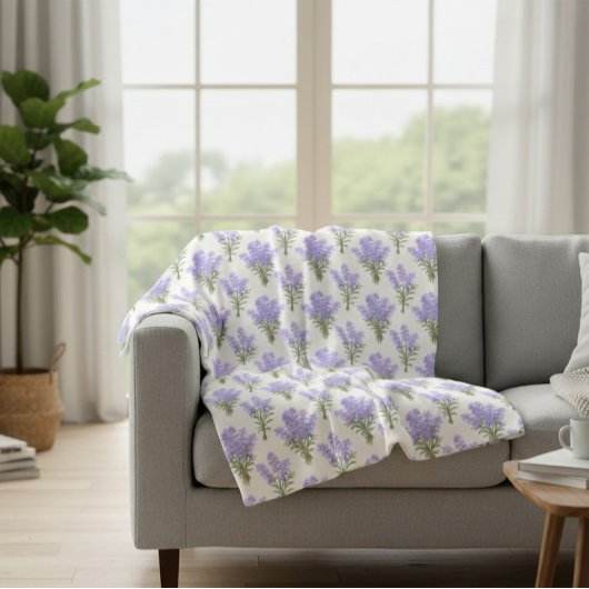 Provence Lavender Bunches Fleecedecke