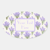 Provence Lavender Bunches Ovaler Aufkleber (Vorderseite)