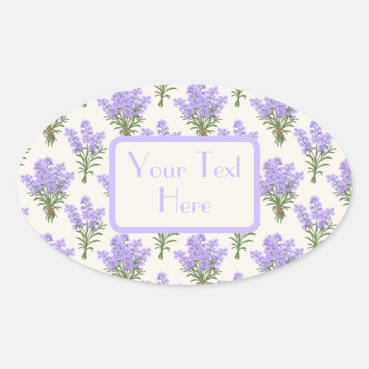 Provence Lavender Bunches Ovaler Aufkleber (Vorderseite)