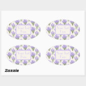 Provence Lavender Bunches Ovaler Aufkleber (Blatt)