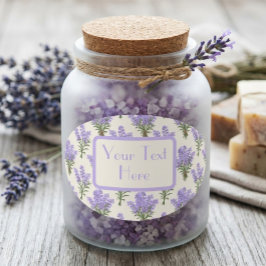 Provence Lavender Bunches Ovaler Aufkleber