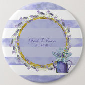 Provence Lavender Lila Blume Blumenzehen Button (Vorderseite)