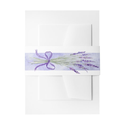 Provence Lavender Lila Blume Blumenzehen Einladungsbanderole (Vorderseite Beispiel)