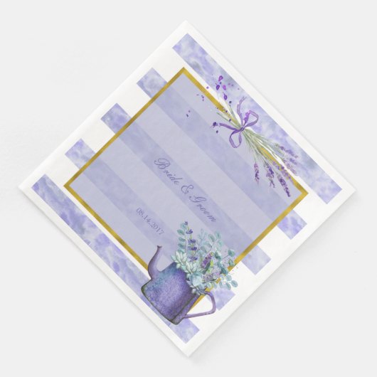 Provence Lavender Lila Blume Blumenzehen Serviette (Ecke)