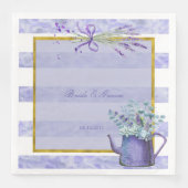 Provence Lavender Lila Blume Blumenzehen Serviette (Vorderseite)
