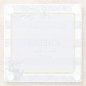 Provence Lavender Lila Blume Hochzeit Cheers Glasuntersetzer (Rückseite)