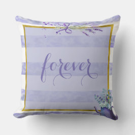 Provence Lavender Lila Blume Hochzeit für immer Kissen