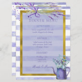 Provence Lavender Lila Blume Hochzeitsmenü Menükarte