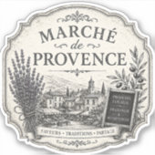 Provence-Markt Vinyl-Aufkleber Aufkleber (Vorderseite)