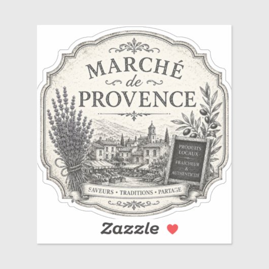 Provence-Markt Vinyl-Aufkleber Aufkleber (Blatt)