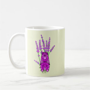 Provence mit Zikade und Lavendel auf Kaffeetasse. Kaffeetasse