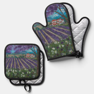 Provence Ofenhandschuh & Topflappen-Set