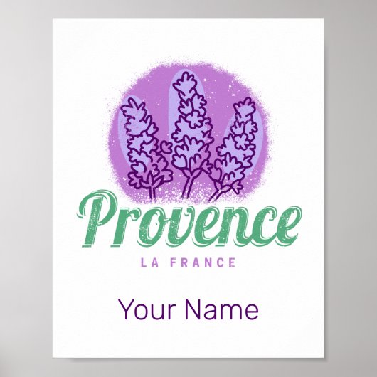 Provence Retro Lavender Französische Riviera Frank Poster (Vorne)