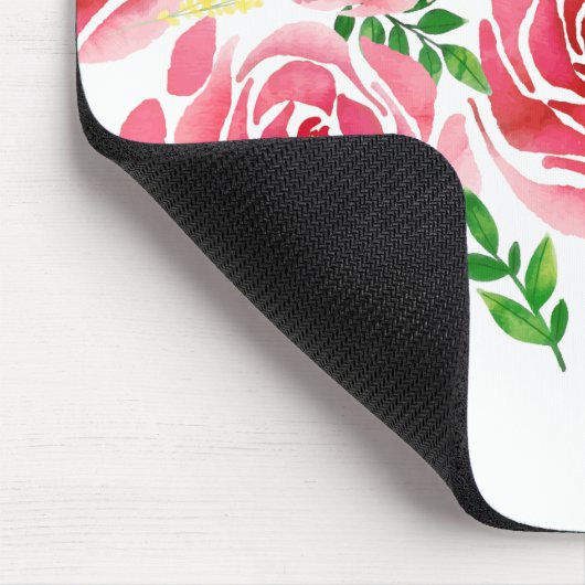 Provence Rose Personalisiert Mousepad (Ecke)