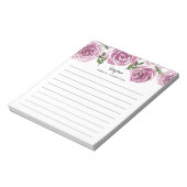 Provence-Rose | Personalisierte Linde Notizblock (Rotiert)