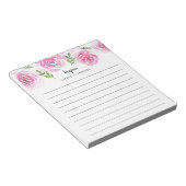 Provence-Rose | Rosa Personalisierte Linde Notizblock (angewinkelt)