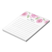 Provence-Rose | Rosa Personalisierte Linde Notizblock (Rotiert)