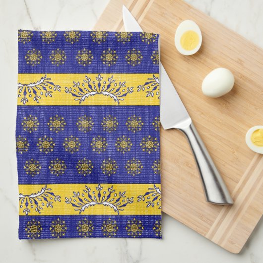 Provence südlich französischen Blaus Handtuch (Viertel Falte)