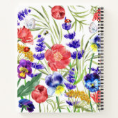 Provence Wasserfarbene Blume Notizblock (Rückseite)