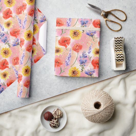 Provence-Wildblumen Geschenkpapier (Kunsthandwerk)