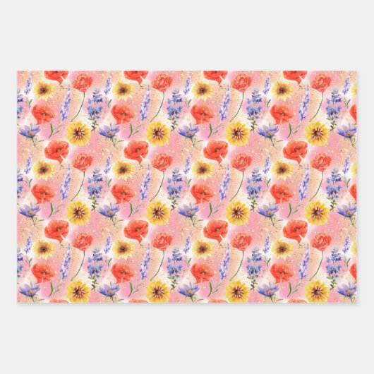 Provence-Wildblumen Geschenkpapier Set (Vorderseite 3)