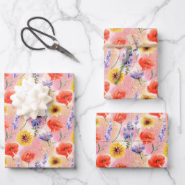 Provence-Wildblumen Geschenkpapier Set