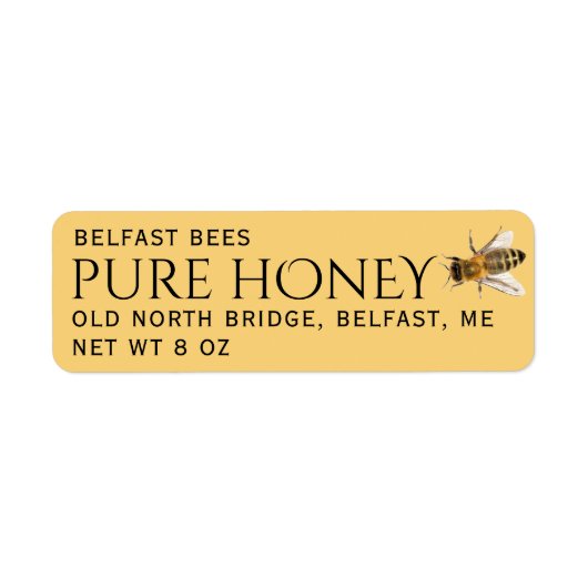 Provence Yellow Rücksendeadresse Honey Label Bee (Vorne)