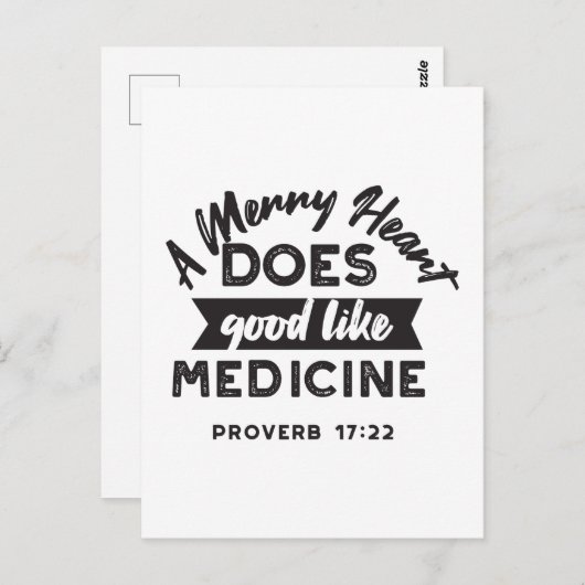 Proverb 17 Bibel Verse Zitat Alternate Design I Postkarte (Vorne/Hinten)