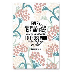 Proverb 30:5 Bibelverse-Tafel Tischnummer