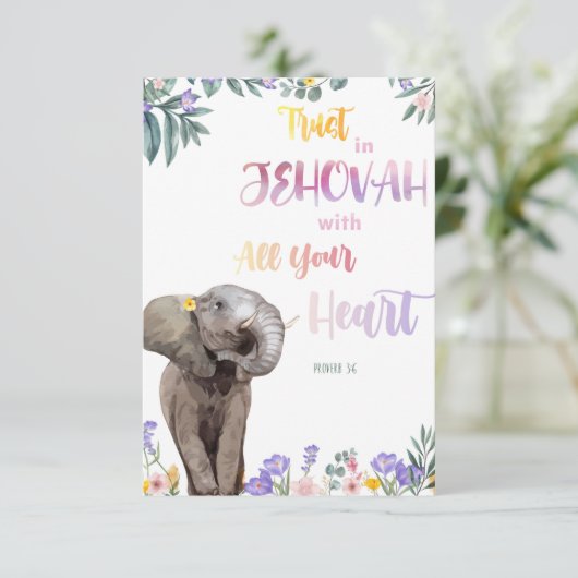 Proverb 3:6 Vertrauen Sie Jehovah mit Ihrem ganzen (Stehend Vorderseite)