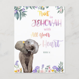 Proverb 3:6 Vertrauen Sie Jehovah mit Ihrem ganzen Postkarte
