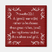 PROVERBEN 22:1 MAGNET (Vorne)