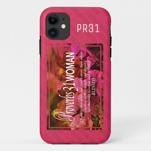 PROVERBEN 31 | Mehr als Rubies PINK Case-Mate iPhone Hülle (Rückseite)