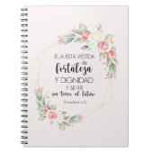 proverbios 31 25 Libreta con espiral Notizblock (Vorderseite)