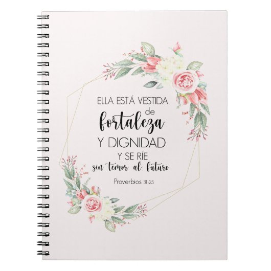 proverbios 31 25 Libreta con espiral Notizblock (Vorderseite)