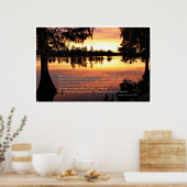 Proverbios 3: 13-18 con Arboles Poster (Küche)