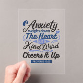 Proverbs 12:25 Bible Verse – Kind Word Art Acryleinladungen (Insitu (Handheld))