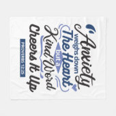 Proverbs 12:25 Bible Verse – Kind Word Art Fleecedecke (Vorderseite (Horizontal))