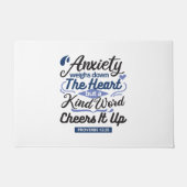 Proverbs 12:25 Bible Verse – Kind Word Art Fußmatte (Vorderseite)