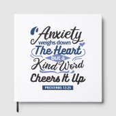 Proverbs 12:25 Bible Verse – Kind Word Art Gästebuch (Vorderseite)