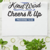 Proverbs 12:25 Bible Verse – Kind Word Art Geschirrtuch (Gefaltet)