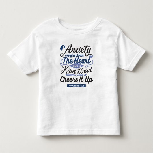 Proverbs 12:25 Bible Verse – Kind Word Art Kleinkind T-shirt (Vorderseite)