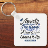 Proverbs 12:25 Bible Verse – Kind Word Art Schlüsselanhänger (Vorderseite)